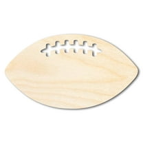 Unfinished Wood Football Threads Shape - Sports Craft - up to 46" DIY 7" / 1/8"