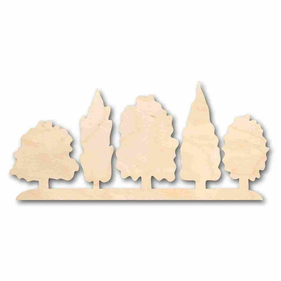 Unfinished Wood Forest Shape - Nature - Trees - Craft - up to 46" DIY 14" / 1/8"