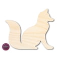 thumbnail image 1 of Unfinished Wood Fox Shape | JGrondz | DIY Craft Cutout 6" / 1/2", 1 of 3