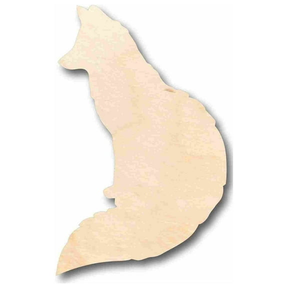 Unfinished Wood Fox Silhouette - Craft- up to 46" DIY 6" / 1/8"