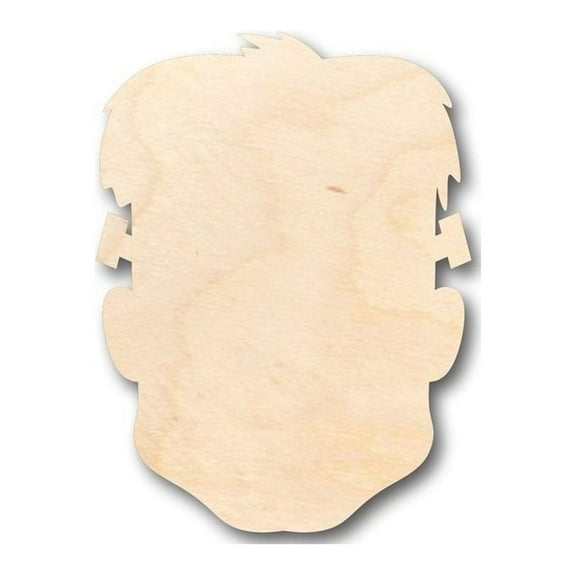 Unfinished Wood Frankenstein Head Shape - Halloween - Monster - Craft - up to 46" DIY 10" / 1/8"