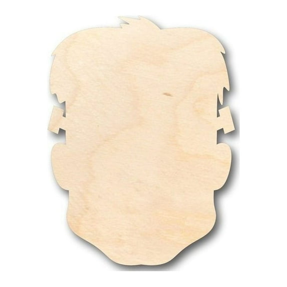 Unfinished Wood Frankenstein Head Shape - Halloween - Monster - Craft - up to 46" DIY 14" / 1/2"