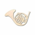 thumbnail image 1 of Unfinished Wood French Horn Shape - Music - Craft - up to 46" DIY 14" / 1", 1 of 3