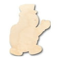 thumbnail image 1 of Unfinished Wood Friendly Snowman Shape - Craft - up to 46" DIY 8" / 1/4", 1 of 3