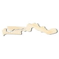 thumbnail image 1 of Unfinished Wood Gambia Country Shape - West African Craft - up to 46" DIY 12" / 1/8", 1 of 4