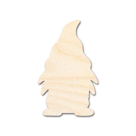 Unfinished Wood Garden Gnome Silhouette - Craft - up to 46" DIY 10" / 1/4"