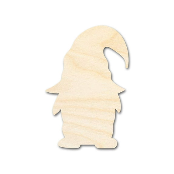 Unfinished Wood Garden Gnome Silhouette - Craft - up to 46" DIY 18" / 1/8"