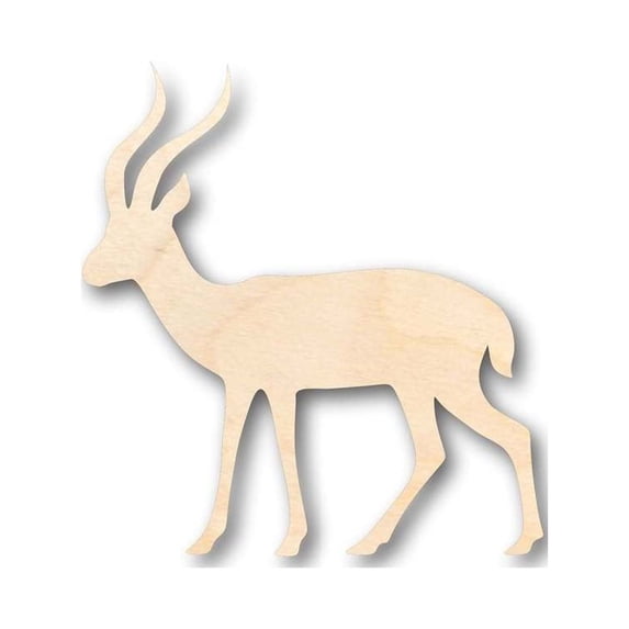 Unfinished Wood Gazelle Shape - Animal - Safari - Craft - up to 46" DIY 12" / 3/4"