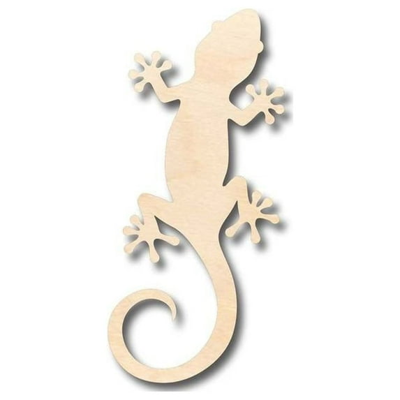 Unfinished Wood Gecko Shape - Animal - Craft - up to 46" DIY 5" / 1/8"