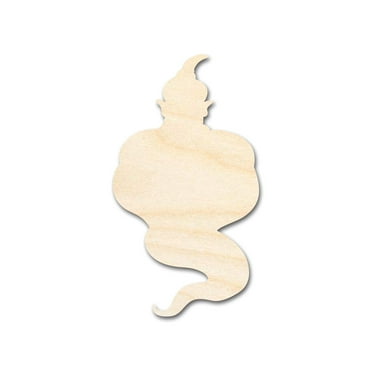 Unfinished Wood Genie Shape | DIY Craft Cutout | up to 46" DIY 3" / 1/2"
