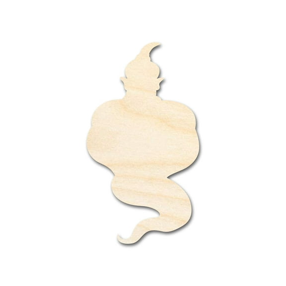 Unfinished Wood Genie Shape | DIY Craft Cutout | up to 46" DIY 3" / 1/2"