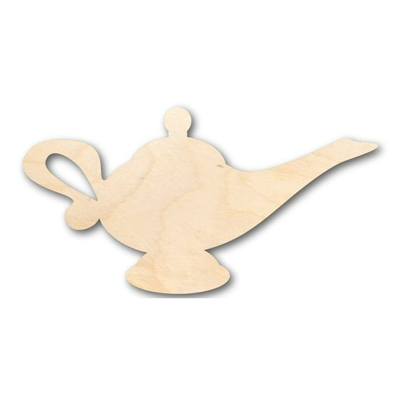 Unfinished Wood Genie's Lamp Shape - Craft - up to 46" DIY 4" / 1/4"