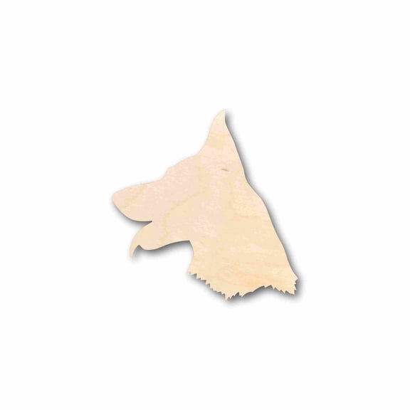 Unfinished Wood German Shepard Dog Silhouette - Craft- up to 46" DIY 4" / 1/4"