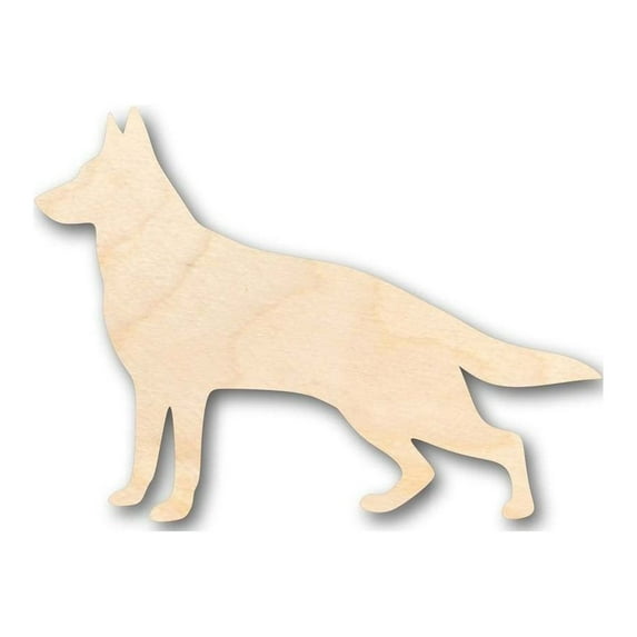 Unfinished Wood German Shepherd Dog Shape - Animal - Pet - Craft - up to 46" DIY 24" / 3/4"