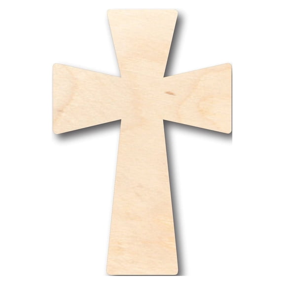 Unfinished Wood Germanic Cross Shape - Craft - up to 46" DIY 10" / 1/8"