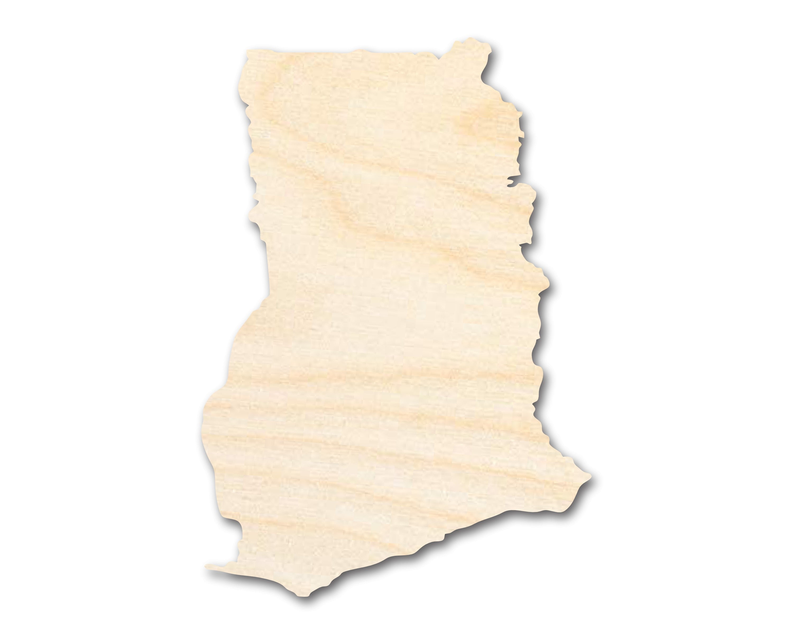 Unfinished Wood Ghana Country Shape - West African Craft - up to 46 ...