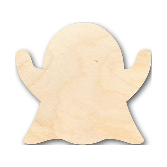Unfinished Wood Ghost Halloween Shape - Craft - up to 46" DIY 4" / 1/4"