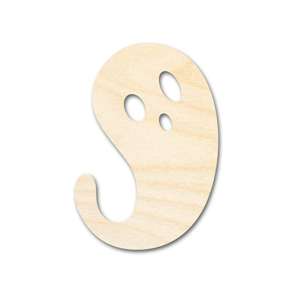 Unfinished Wood Ghost Shape | Craft Cutout | up to 46" DIY 12" / 1/8"