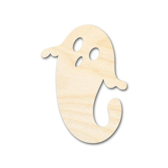 Unfinished Wood Ghost Shape | Craft Cutout | up to 46" DIY 4" / 1/8"