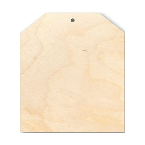 Unfinished Wood Gift Tag Shape - Craft - up to 46" DIY 36" / 1"