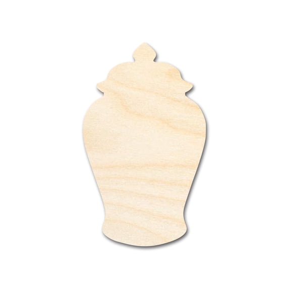 Unfinished Wood Ginger Jar Silhouette - Craft - up to 46" DIY 20" / 1/8"