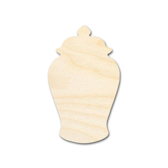 Unfinished Wood Ginger Jar Silhouette - Craft - up to 46" DIY 8" / 1/2"