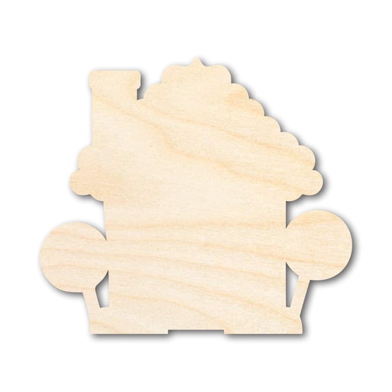 Unfinished Wood Gingerbread House Shape - Craft - up to 36" 46" / 3/4"