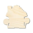 thumbnail image 1 of Unfinished Wood Gingerbread House Shape - Craft - up to 46" 18" / 1/2", 1 of 5