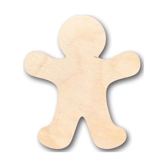 Unfinished Wood Gingerbread Man Shape - Candy - Holiday - Craft - up to 46" DIY 18" / 1/8"