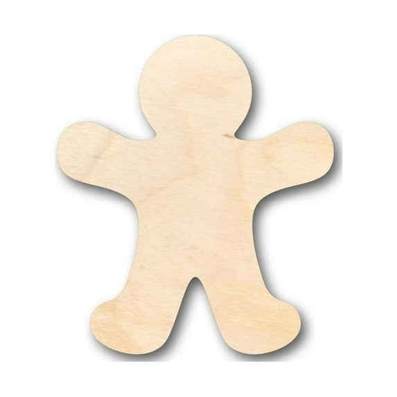 Unfinished Wood Gingerbread Man Shape - Candy - Holiday - Craft - up to 46" DIY 24" / 3/4"