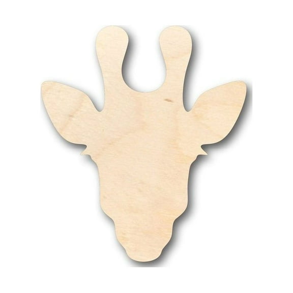 Unfinished Wood Giraffe Head Shape - Animal - Wildlife - Craft - up to 46" DIY 3" / 1/2"