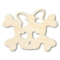thumbnail image 1 of Unfinished Wood Girl Skull Shape | Craft Cutout 5" / 1/4", 1 of 4