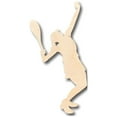 thumbnail image 1 of Unfinished Wood Girl Tennis Serve Shape - Craft - up to 46" DIY 10" / 1/8", 1 of 3