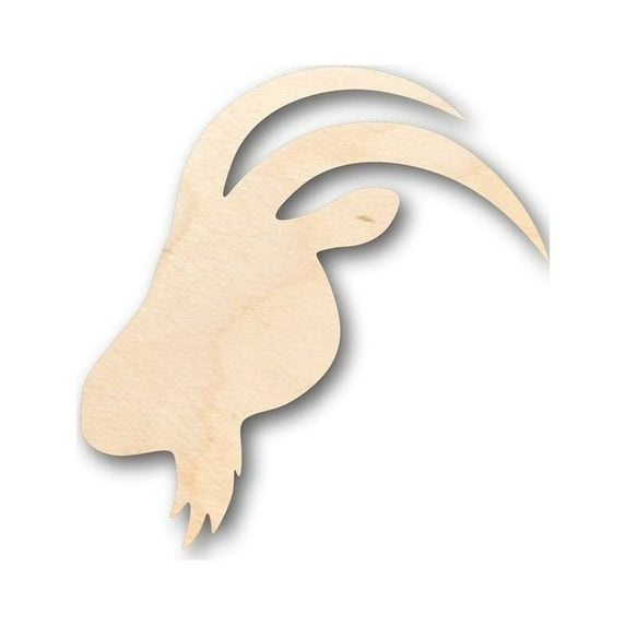 Unfinished Wood Goat Head Shape - Farm Animal - Craft - up to 46" DIY 20" / 1/8"