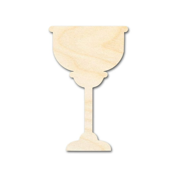 Unfinished Wood Golden Cup Shape 4" / 1/2"