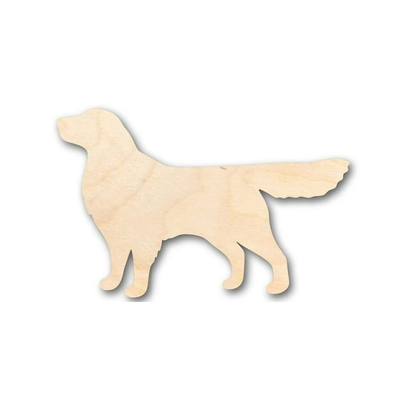 Unfinished Wood Golden Retriever Dog Shape - Animal - Pet - Craft - up to 46" DIY 12" / 1/4"