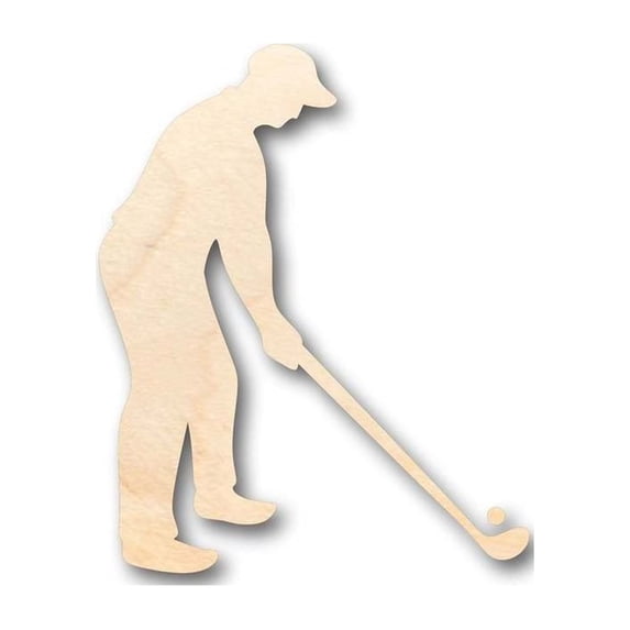Unfinished Wood Golfer Shape - Sporting - Craft - up to 46" DIY 12" / 1/2"