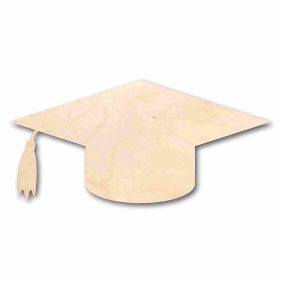 Unfinished Wood Graduation Cap Shape - Craft - up to 46" DIY 16" / 3/4"
