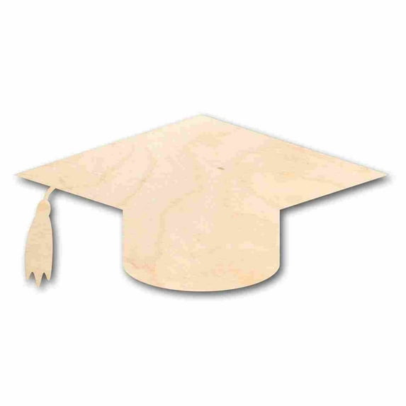 Unfinished Wood Graduation Cap Shape - Craft - up to 46" DIY 18" / 1"