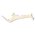 thumbnail image 1 of Unfinished Wood Grand Bahama Island Country Shape - Caribbean Craft - up to 46" DIY 8" / 1/4", 1 of 4