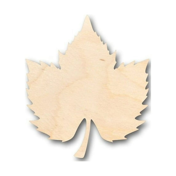 Unfinished Wood Grape Leaf Shape - Fruit - Food - Craft - up to 46" DIY 14" / 1"