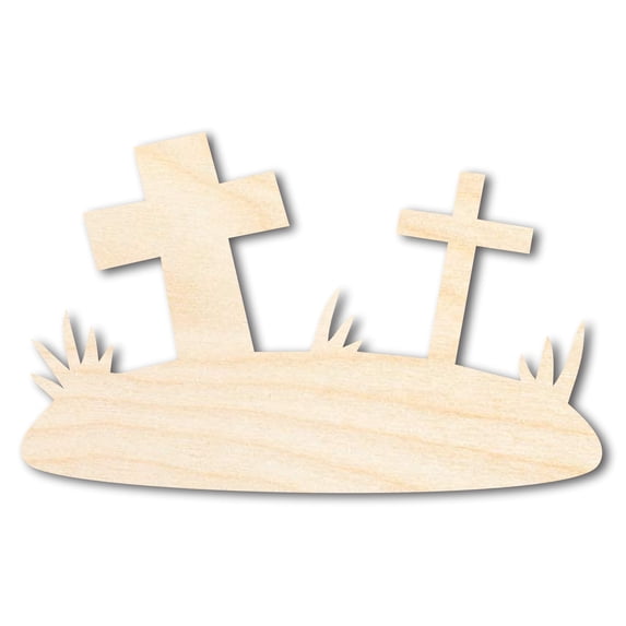 Unfinished Wood Graveyard Shape - Craft - up to 46" 3" / 1/2"