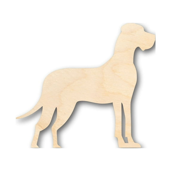 Unfinished Wood Great Dane Dog Shape - Craft - up to 46" DIY 20" / 1/8"