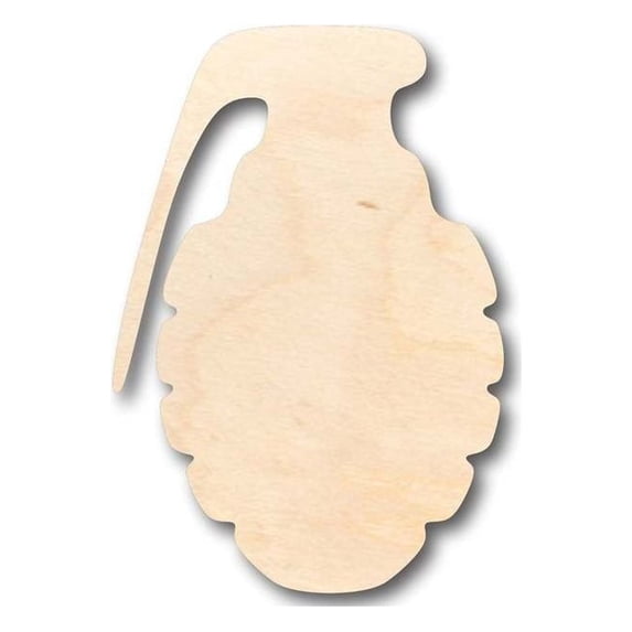 Unfinished Wood Grenade Shape - Military - Craft - up to 46" DIY 16" / 1/8"