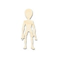 thumbnail image 1 of Unfinished Wood Grey Alien Shape - Craft - up to 46" 10" / 1/8", 1 of 5
