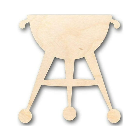 Unfinished Wood Grill Shape - Summer - Craft - up to 46" DIY 4" / 1/4"