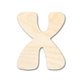 thumbnail image 1 of Unfinished Wood Groovy X Font Shape | DIY Craft Cutout 7" / 1/2", 1 of 3