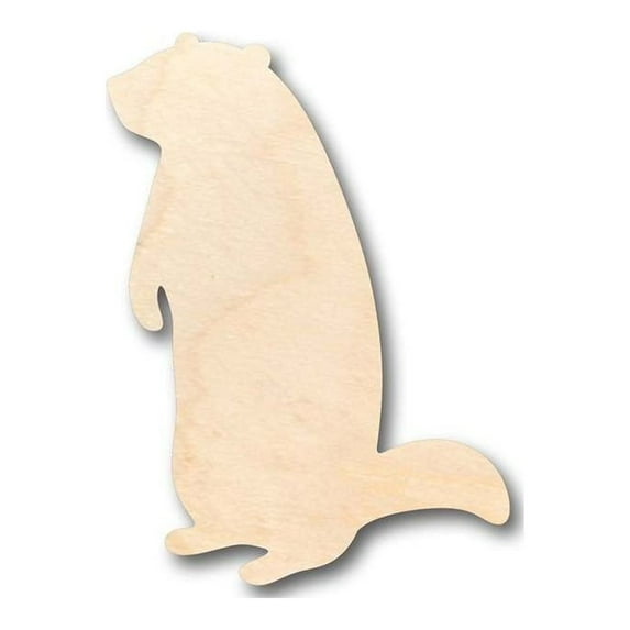 Unfinished Wood Groundhog Shape - Groundhog's Day - Animal - Craft - up to 46" DIY 18" / 1/8"