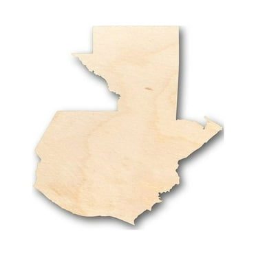 Unfinished Wood Guatemala Shape - Country - Craft - up to 46" DIY 7" / 1/8"