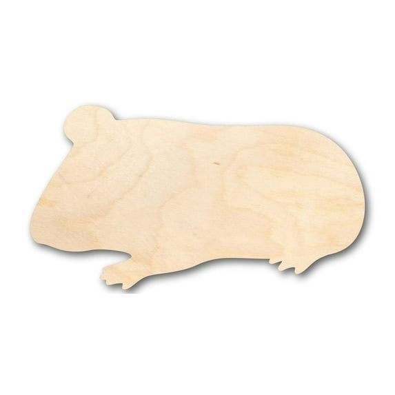 Unfinished Wood Guinea Pig Shape - Animal - Pet - Craft - up to 46" DIY 6" / 1/4"